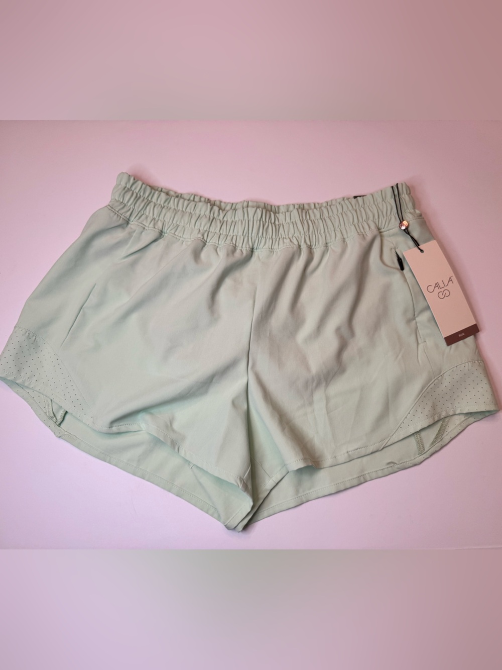 CALIA Infinity Run Shorts XS Pistachio Green NWT Athletic Running Activewear